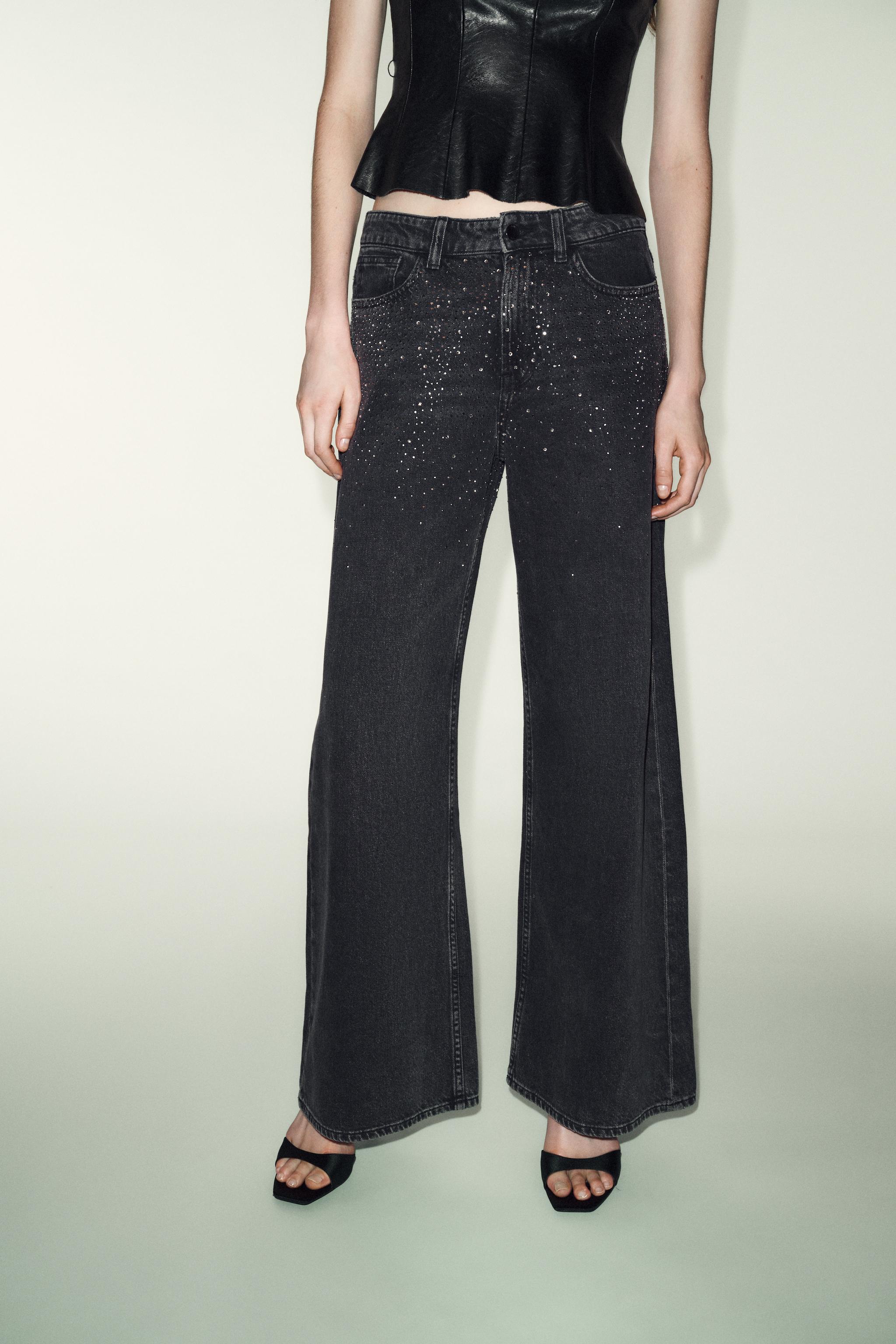 Z1975 LOOSE WIDE LEG MID-RISE SHIMMER JEANS